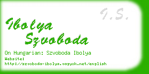 ibolya szvoboda business card
